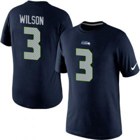 Wholesale Cheap Nike Seattle Seahawks #3 Russell Wilson Pride Name & Number NFL T-Shirt Blue