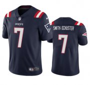 Wholesale Cheap Men's New England Patriots #7 JuJu Smith-Schuster Navy Vapor Untouchable Stitched Football Jersey