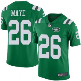 Wholesale Cheap Nike Jets #26 Marcus Maye Green Men\'s Stitched NFL Limited Rush Jersey