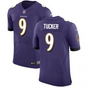 Wholesale Cheap Nike Ravens #9 Justin Tucker Purple Team Color Men's Stitched NFL Vapor Untouchable Elite Jersey