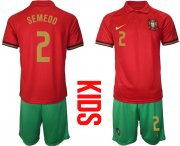 Wholesale Cheap 2021 European Cup Portugal home Youth 2 style 2 soccer jerseys