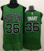 Wholesale Cheap Boston Celtics #36 Marcus Smart Green With Black Swingman Jersey
