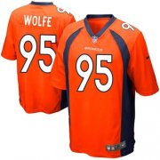 Wholesale Cheap Nike Broncos #95 Derek Wolfe Orange Team Color Youth Stitched NFL New Elite Jersey
