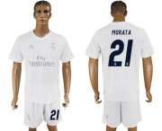 Wholesale Cheap Real Madrid #21 Morata Marine Environmental Protection Home Soccer Club Jersey