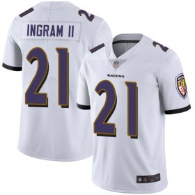 Wholesale Cheap Nike Ravens #21 Mark Ingram II White Men\'s Stitched NFL Vapor Untouchable Limited Jersey