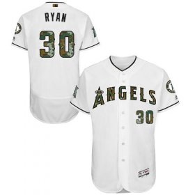 Wholesale Cheap Angels of Anaheim #30 Nolan Ryan White Flexbase Authentic Collection Memorial Day Stitched MLB Jersey
