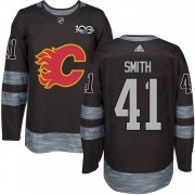 Wholesale Cheap Adidas Flames #41 Mike Smith Black 1917-2017 100th Anniversary Stitched NHL Jersey