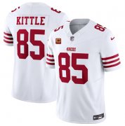 Wholesale Cheap Men's San Francisco 49ers #85 George Kittle White 2023 F.U.S.E. With 1-Star C Patch Vapor Untouchable Limited Football Stitched Jersey