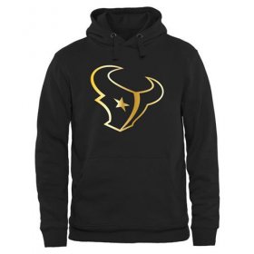 Wholesale Cheap Men\'s Houston Texans Pro Line Black Gold Collection Pullover Hoodie