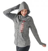 Wholesale Cheap Women's NFL San Francisco 49ers G-III 4Her by Carl Banks Recovery Full-Zip Hoodie Heathered Gray
