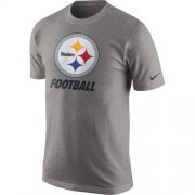 Wholesale Cheap Pittsburgh Steelers Nike Facility T-Shirt Heathered Gray