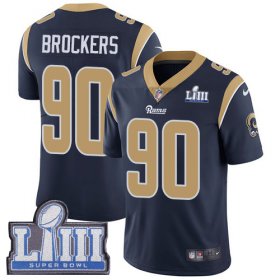 Wholesale Cheap Nike Rams #90 Michael Brockers Navy Blue Team Color Super Bowl LIII Bound Men\'s Stitched NFL Vapor Untouchable Limited Jersey