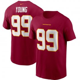 Wholesale Cheap Washington Redskins #99 Chase Young Football Team Nike Player Name & Number T-Shirt Burgundy