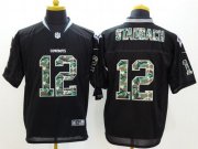 Wholesale Cheap Nike Cowboys #12 Roger Staubach Black Men's Stitched NFL Elite Camo Fashion Jersey