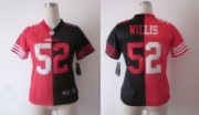 Wholesale Cheap Nike 49ers #52 Patrick Willis Black/Red Women's Stitched NFL Elite Split Jersey