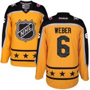 Wholesale Cheap Canadiens #6 Shea Weber Yellow 2017 All-Star Atlantic Division Women's Stitched NHL Jersey