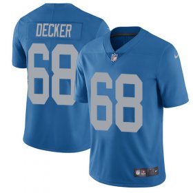 Wholesale Cheap Nike Lions #68 Taylor Decker Blue Throwback Men\'s Stitched NFL Vapor Untouchable Limited Jersey