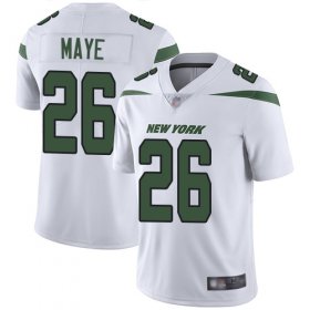 Wholesale Cheap Nike Jets #26 Marcus Maye White Men\'s Stitched NFL Vapor Untouchable Limited Jersey