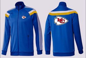 Wholesale Cheap NFL Kansas City Chiefs Team Logo Jacket Blue_1