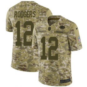 Wholesale Cheap Nike Packers #12 Aaron Rodgers Camo Men\'s Stitched NFL Limited 2018 Salute To Service Jersey