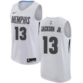 Wholesale Cheap Nike Memphis Grizzlies #13 Jaren Jackson Jr. White NBA Swingman City Edition Jersey