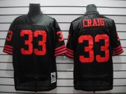 Wholesale Cheap Mitchell and Ness 49ers #33 Roger Craig Black Stitched Throwback NFL Jersey