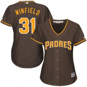 Wholesale Cheap Padres #31 Dave Winfield Brown Alternate Women\'s Stitched MLB Jersey