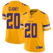 Wholesale Cheap Nike Vikings #20 Jeff Gladney Gold Men's Stitched NFL Limited Inverted Legend Jersey