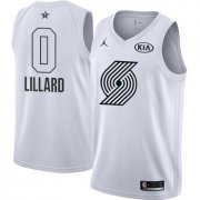 Wholesale Cheap Nike Blazers #0 Damian Lillard White NBA Jordan Swingman 2018 All-Star Game Jersey