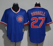Wholesale Cheap Cubs #27 Addison Russell Blue Cooperstown Stitched MLB Jersey