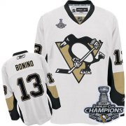 Wholesale Cheap Penguins #13 Nick Bonino White 2017 Stanley Cup Finals Champions Stitched NHL Jersey