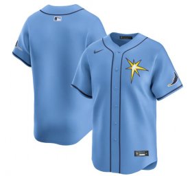 Cheap Men\'s Tampa Bay Rays Blank Light Blue Alternate Limited Stitched Baseball Jersey