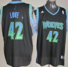 Wholesale Cheap Minnesota Timberwolves #42 Kevin Love Vibe Black Fashion Jersey