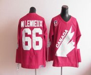 Wholesale Cheap Olympic 1991 CA. #66 Mario Lemieux Red CCM Throwback Stitched NHL Jersey