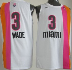 Wholesale Cheap Miami Floridians #3 Dwyane Wade ABA Hardwood Classic Swingman White No Holes Jersey