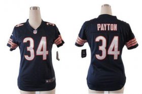 Wholesale Cheap Nike Bears #34 Walter Payton Navy Blue Team Color Draft Him Name & Number Top Women\'s Stitched NFL Elite Jersey