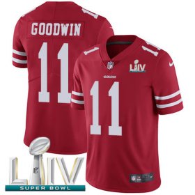 Wholesale Cheap Nike 49ers #11 Marquise Goodwin Red Super Bowl LIV 2020 Team Color Men\'s Stitched NFL Vapor Untouchable Limited Jersey