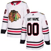 Wholesale Cheap Men's Adidas Blackhawks Personalized Authentic White Road NHL Jersey
