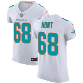 Wholesale Cheap Nike Dolphins #68 Robert Hunt White Men\'s Stitched NFL New Elite Jersey