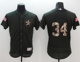 Wholesale Cheap Astros #34 Nolan Ryan Green Flexbase Authentic Collection Salute to Service Stitched MLB Jersey