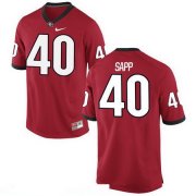 Wholesale Cheap Men's Georgia Bulldogs #40 Theron Sapp Red Stitched College Football 2016 Nike NCAA Jersey