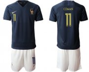 Wholesale Cheap France #11 Coman Home Soccer Country Jersey