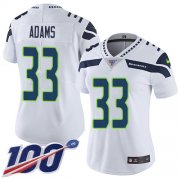 Wholesale Cheap Nike Seahawks #33 Jamal Adams White Women's Stitched NFL 100th Season Vapor Untouchable Limited Jersey
