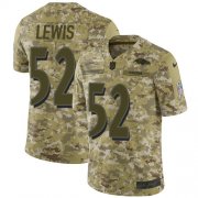 Wholesale Cheap Nike Ravens #52 Ray Lewis Camo Men's Stitched NFL Limited 2018 Salute To Service Jersey