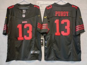 Wholesale Cheap Men\'s San Francisco 49ers #13 Brock Purdy Black 2023 F.U.S.E. Vapor Untouchable Limited Stitched Football Jersey
