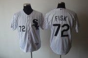 Wholesale Cheap White Sox #72 Carlton Fisk Stitched White MLB Jersey