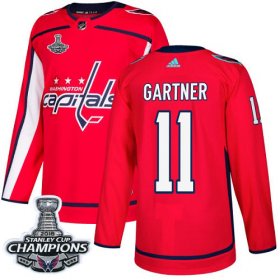 Wholesale Cheap Adidas Capitals #11 Mike Gartner Red Home Authentic Stanley Cup Final Champions Stitched NHL Jersey