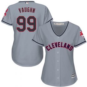 Wholesale Cheap Indians #99 Ricky Vaughn Grey Women\'s Road Stitched MLB Jersey