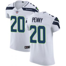 Wholesale Cheap Nike Seahawks #20 Rashaad Penny White Men\'s Stitched NFL Vapor Untouchable Elite Jersey