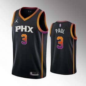 Wholesale Cheap Men\'s Phoenix Suns #3 Chris Paul Balck Stitched Basketball Jersey